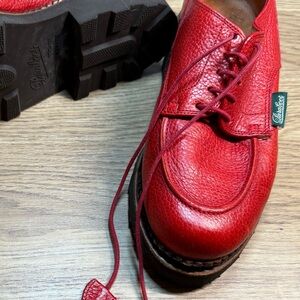 Red Leather Women's Flats by Paraboot